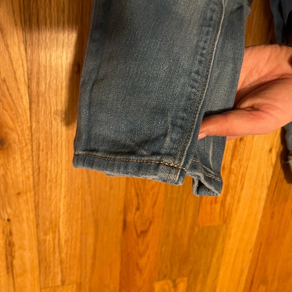 Express Jeans- Leggings Mid Rise light blue jeans button up, 0R - Picture 9 of 10